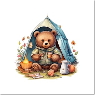 Camping Bear #5 Posters and Art